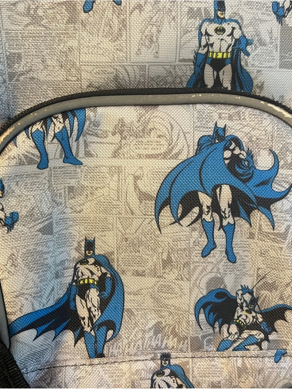 Pottery Barn Kids Gray and Blue Batman Mini Backpack